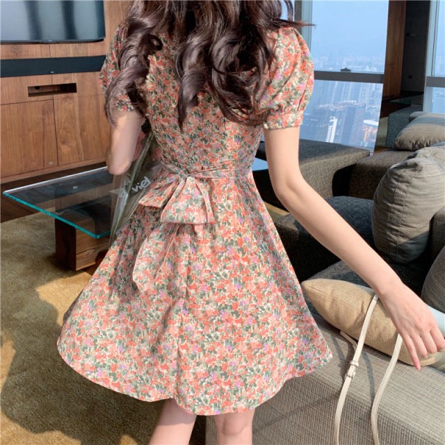 Order quảng châu - đầm tiểu thư phong cách mới cổ điển Hàn Quốc,tươi mát với tay áo phồng, ngực xếp ly Order quảng châu - đầm tiểu thư phong cách mới cổ điển Hàn Quốc,tươi mát với tay áo phồng, ngực xếp ly